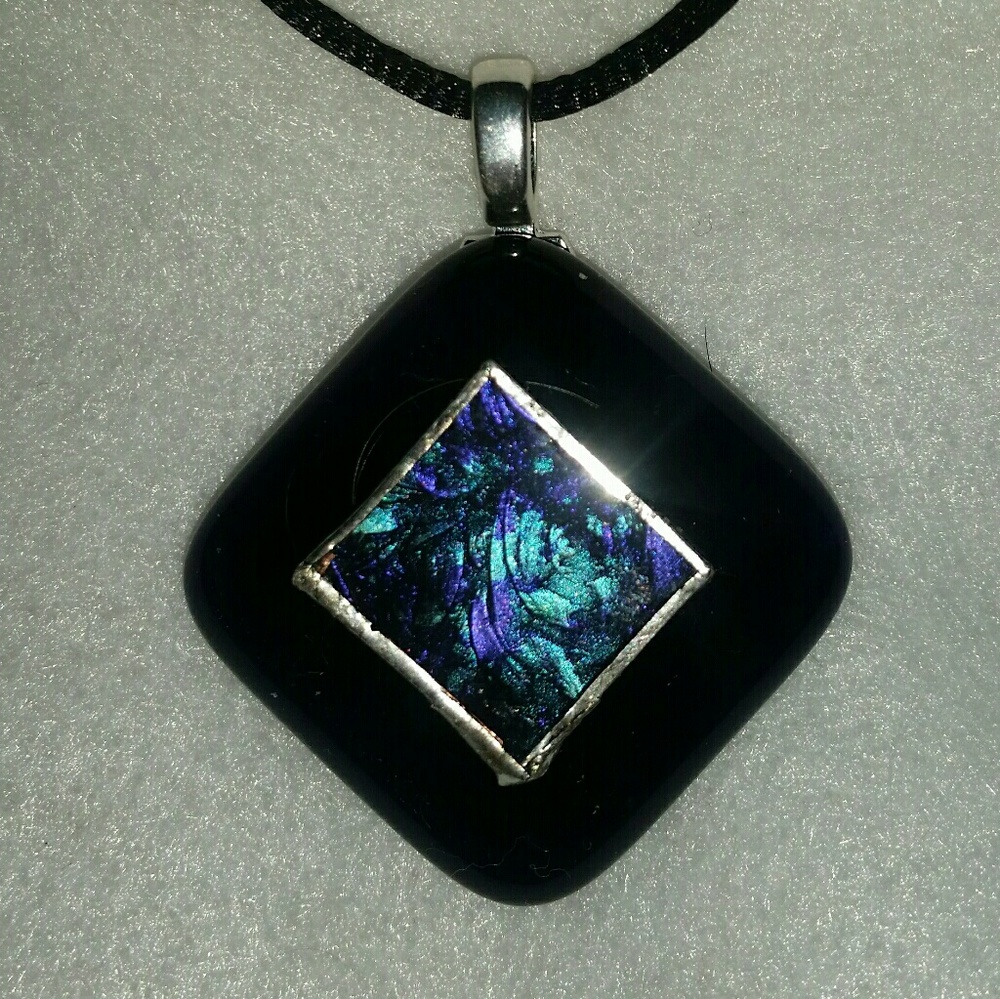 Fused glass pendant